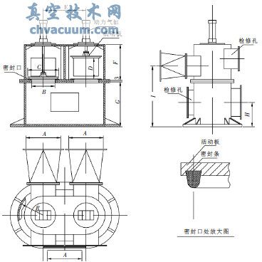 雙氣缸三通閥系列主要結構簡圖